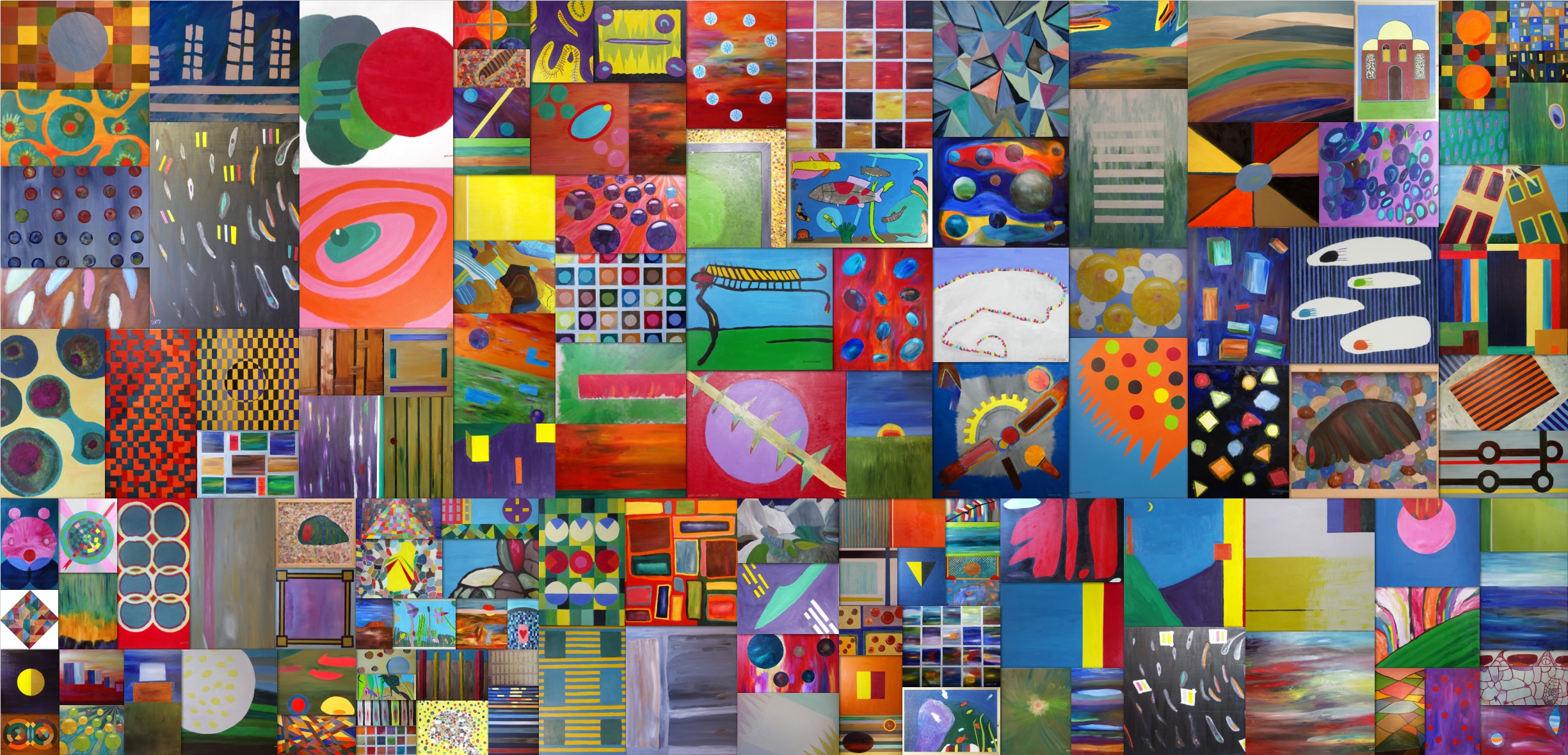 collage van schilderijen